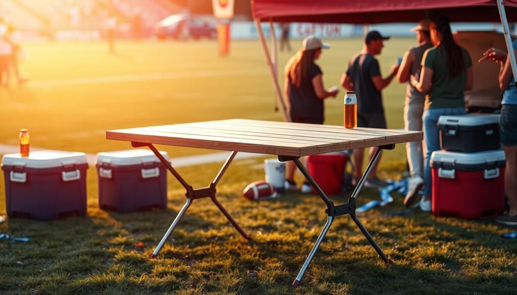 folding table for tailgating
